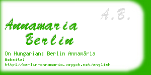 annamaria berlin business card